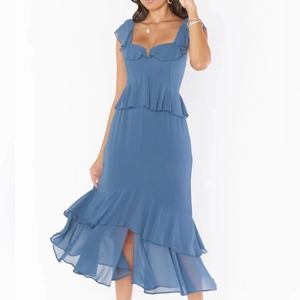 Show Me Your MuMu Reese Ruffle Midi Dress